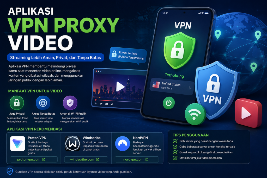 Aplikasi VPN Proxy Video: Pilihan untuk Streaming Lebih Privat