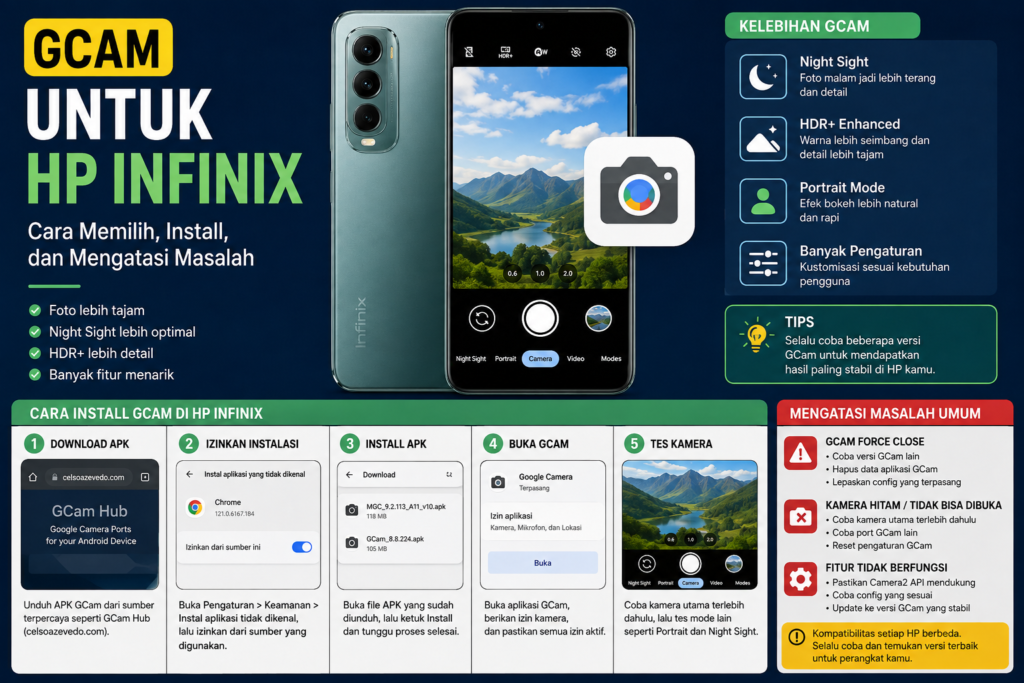 GCam untuk HP Infinix: Cara Memilih, Install, dan Mengatasi Masalah