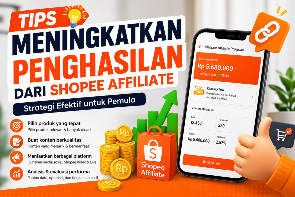 Tips Meningkatkan Penghasilan dari Shopee Affiliate