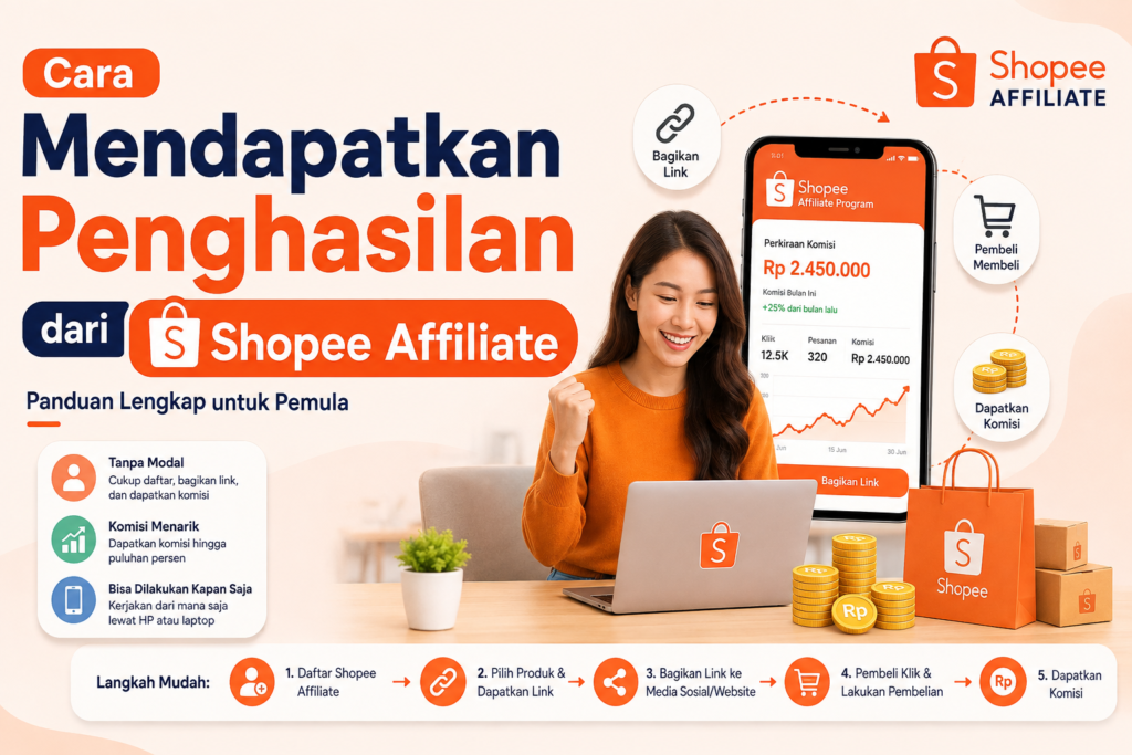 Cara Mendapatkan Penghasilan dari Shopee Affiliate, Panduan Lengkap untuk Pemula