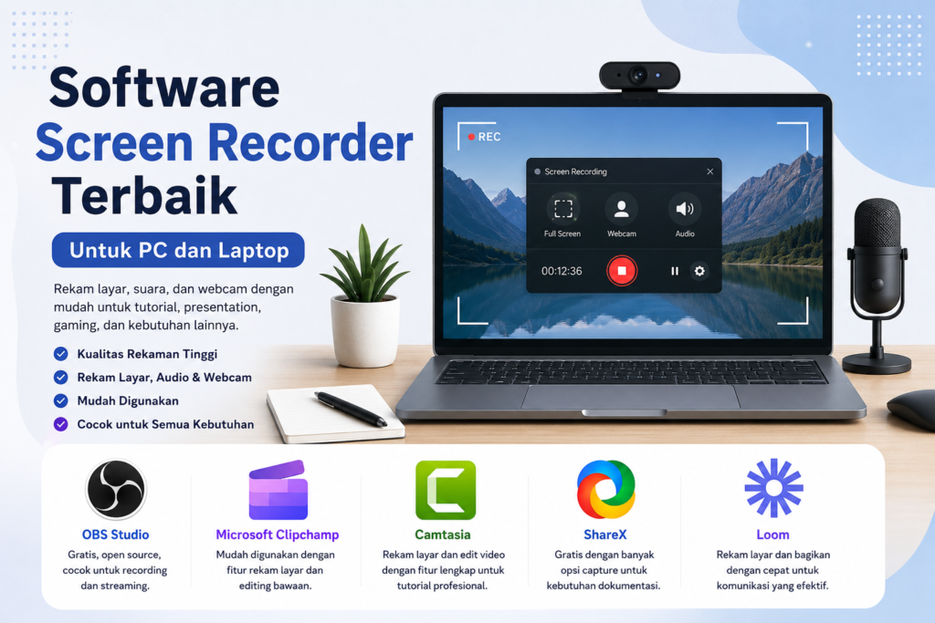 Software Screen Recorder Terbaik untuk Rekam Layar di PC dan Laptop