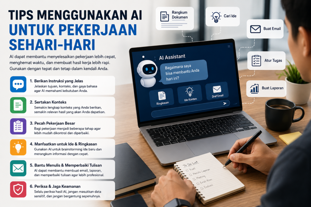 Tips Menggunakan AI untuk Pekerjaan Sehari-hari agar Lebih Efisien