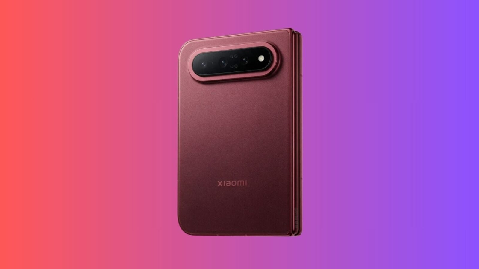 Desain Xiaomi 18 Fold dengan bodi merah dan modul kamera horizontal