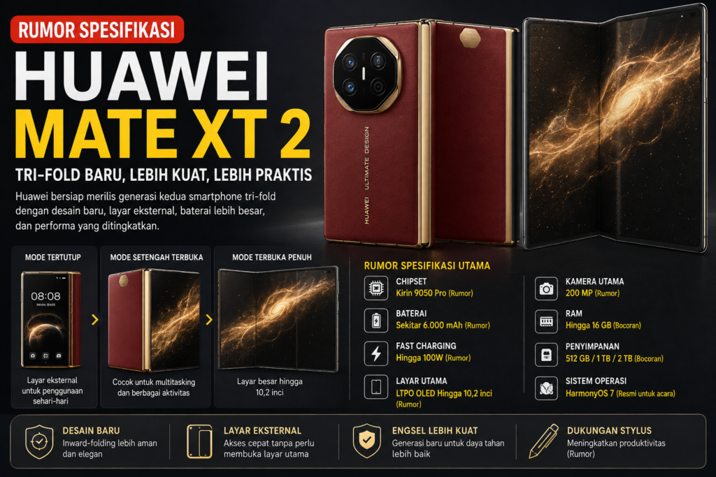 Rumor spesifikasi Huawei Mate XT 2