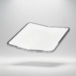 Ilustrasi smartphone lipat dengan desain layar lebar